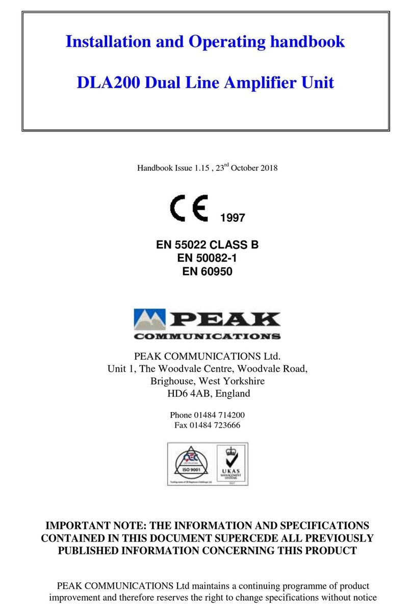 PEAK COMMUNICATIONS DLA200 User manual