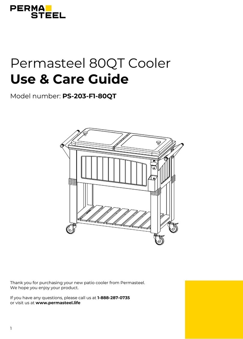 PERMASTEEL PS-203-F1-80QT Use & care guide