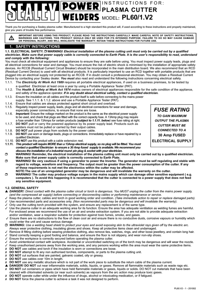 Sealey PL60/1.V2 User manual