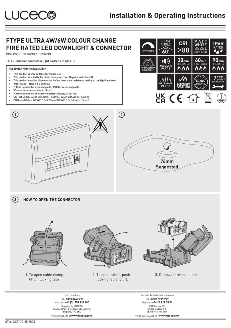 luceco UTF6WCCT Installation & operating instructions
