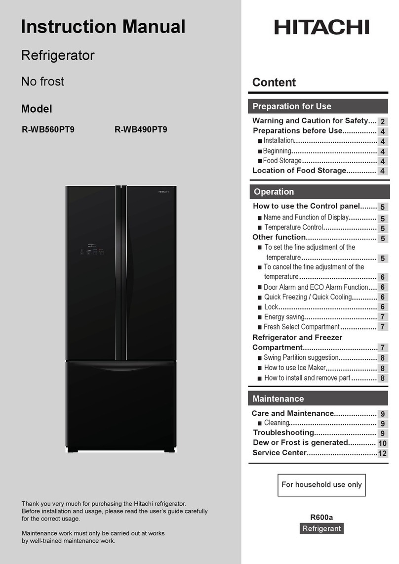 Hitachi R-WB560PT9 instruction manual