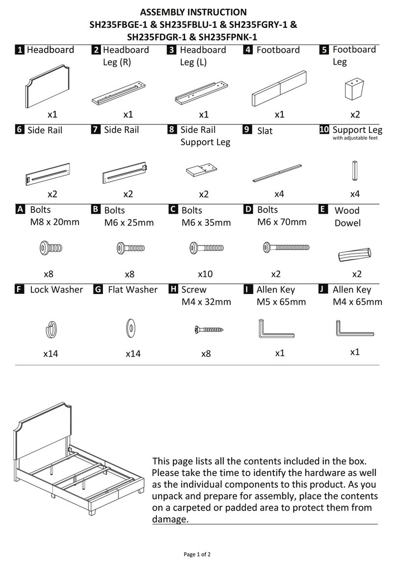 ROOMS TO GO SH235FBGE-1 Assembly instruction