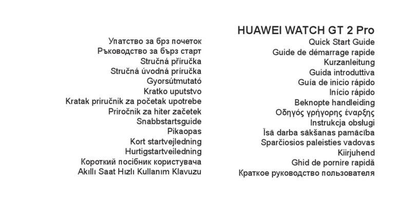 Huawei WATCH GT 2 Pro quick start guide