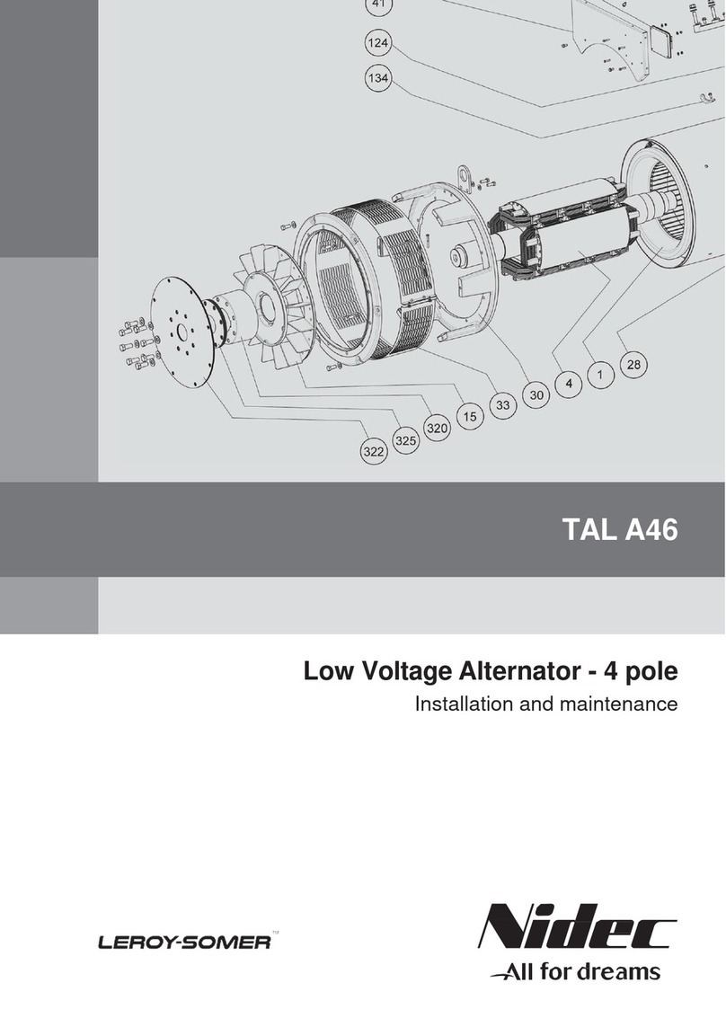 Nidec LEROY-SOMER TAL A46 Installation and Maintenance Nidec LEROY-SOMER TAL A46 Installation and Maintenance