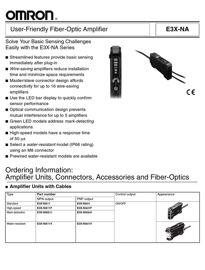 Omron E3X-NA11 User manual Omron E3X-NA11 User manual