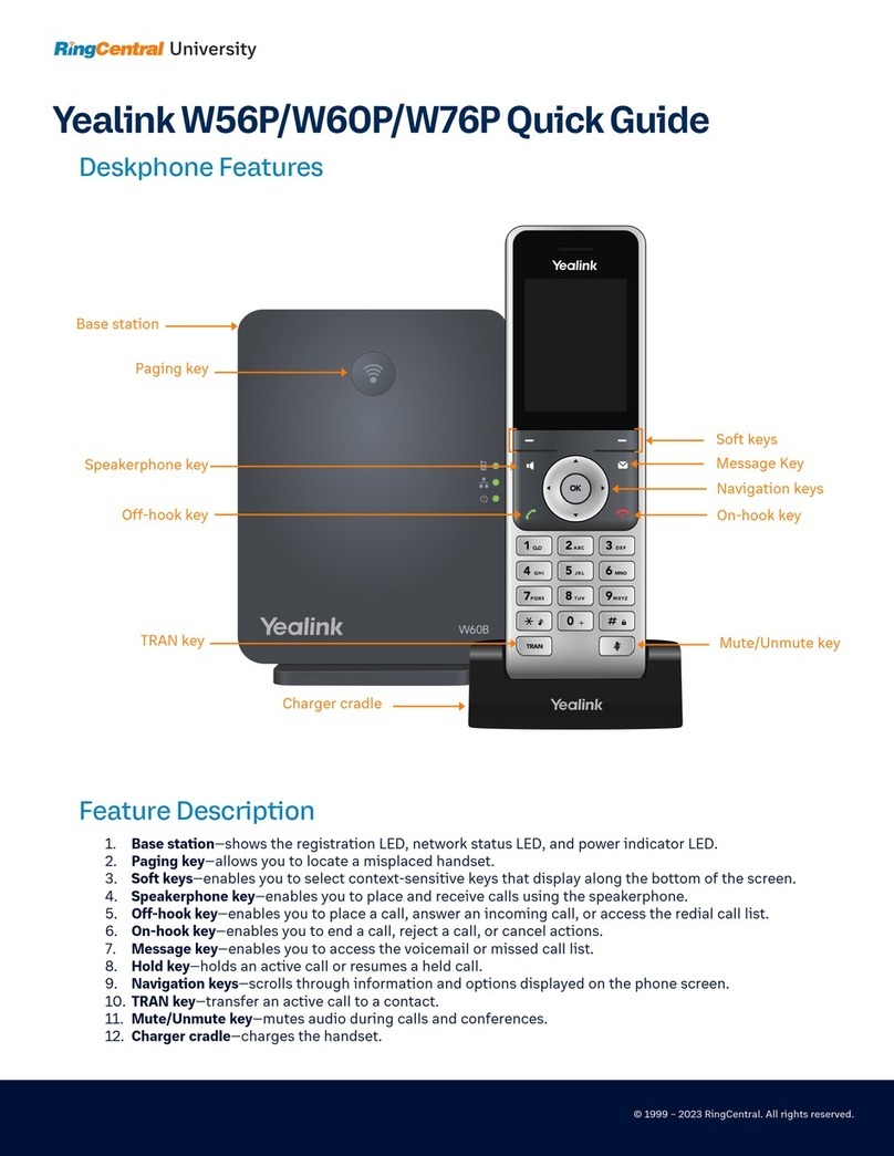 Yealink W56P Telesystem User manual