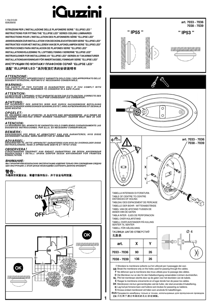iGuzzini 7033 installation instructions
