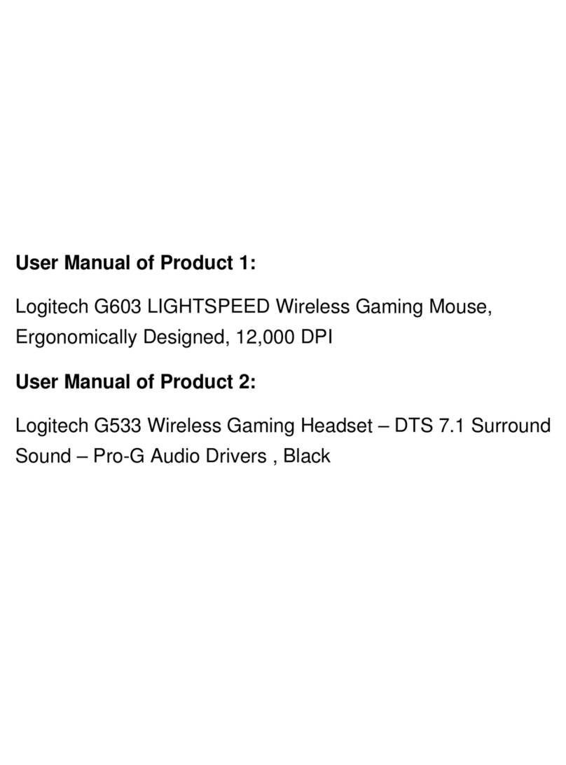Logitech G603 LIGHTSPEED User manual