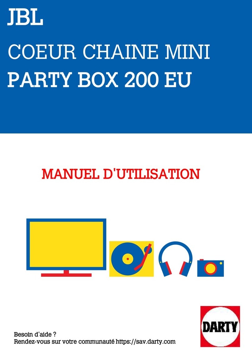 Harman JBL PARTYBOX 200 User manual Harman JBL PARTYBOX 200 User manual