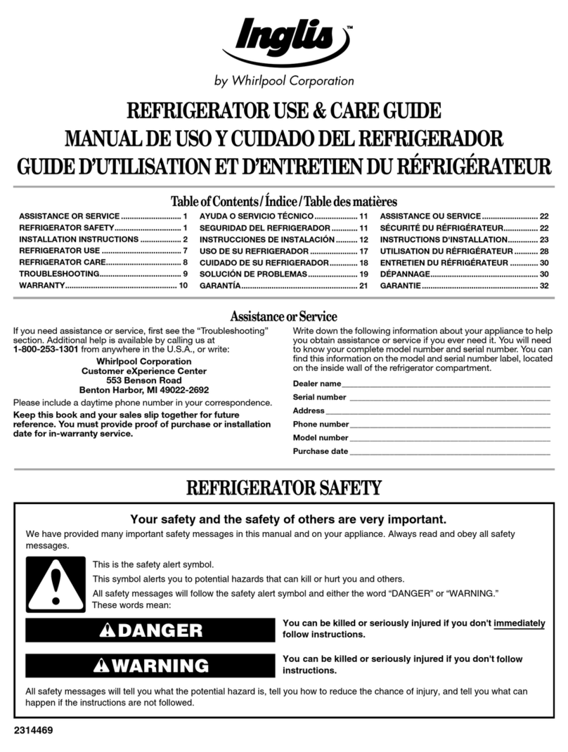 Whirlpool Inglis IT21AMXRQ02 Use & care guide Whirlpool Inglis IT21AMXRQ02 Use & care guide