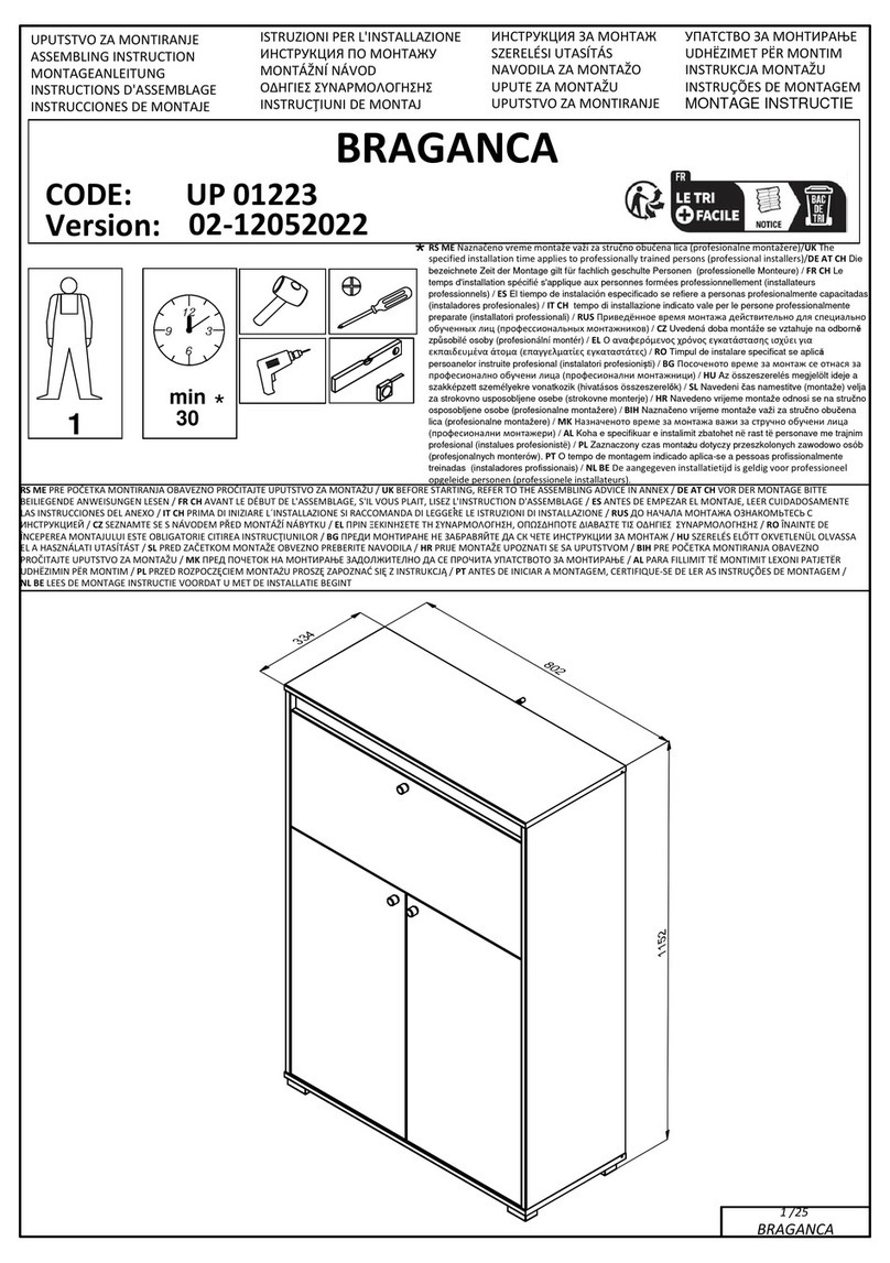 INOSIGN BRAGANCA UP 01223 Assembling Instruction INOSIGN BRAGANCA UP 01223 Assembling Instruction