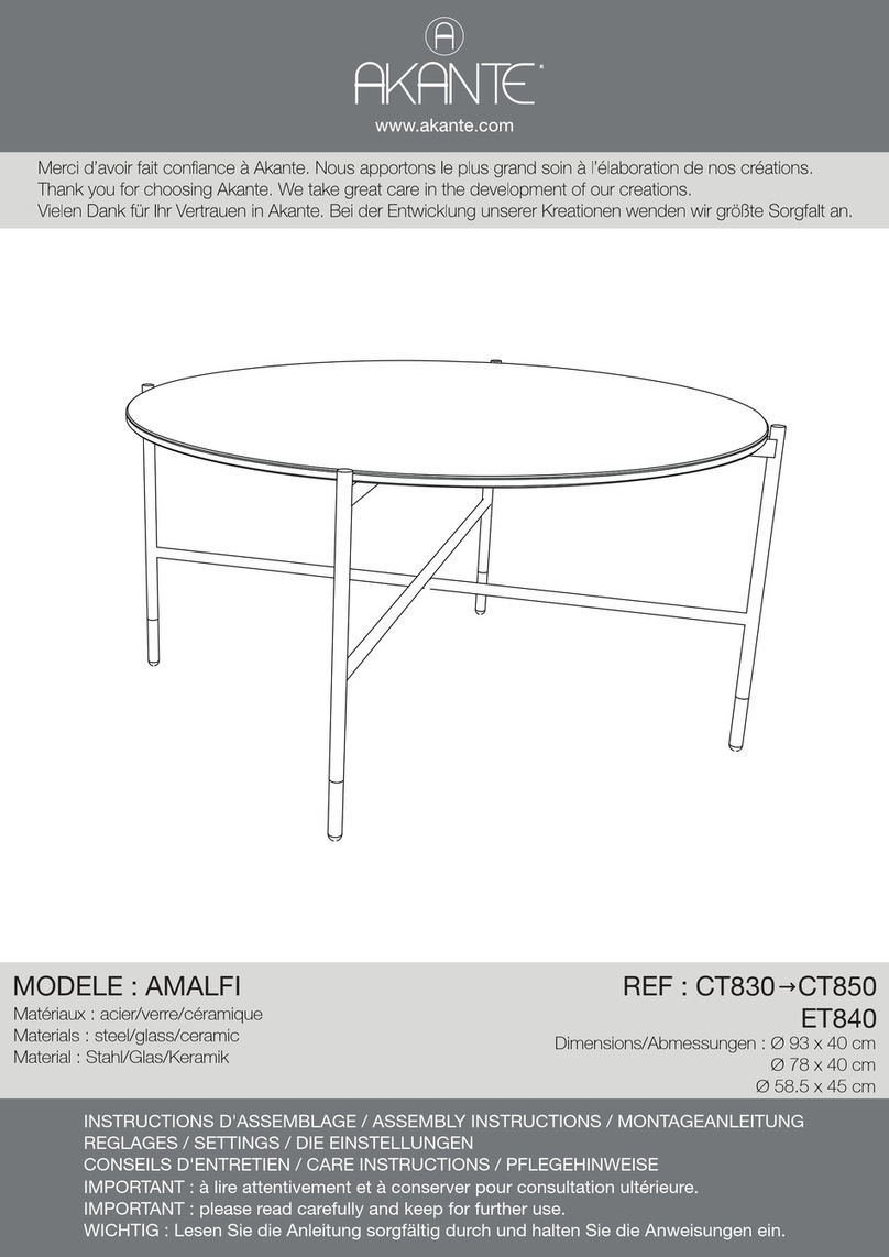 AKANTE AMALFI CT830 Assembly instructions