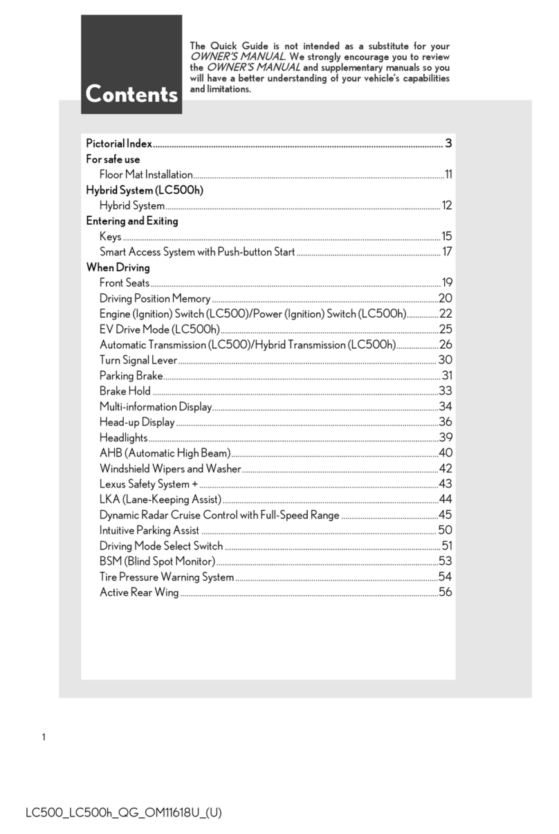 Lexus LC 500h User manual