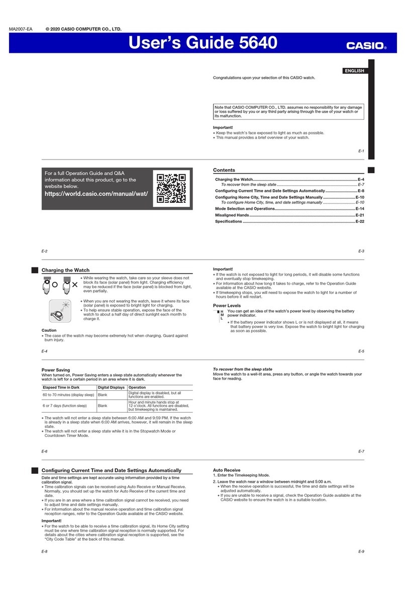 Casio AWM-500D-1A8 User manual