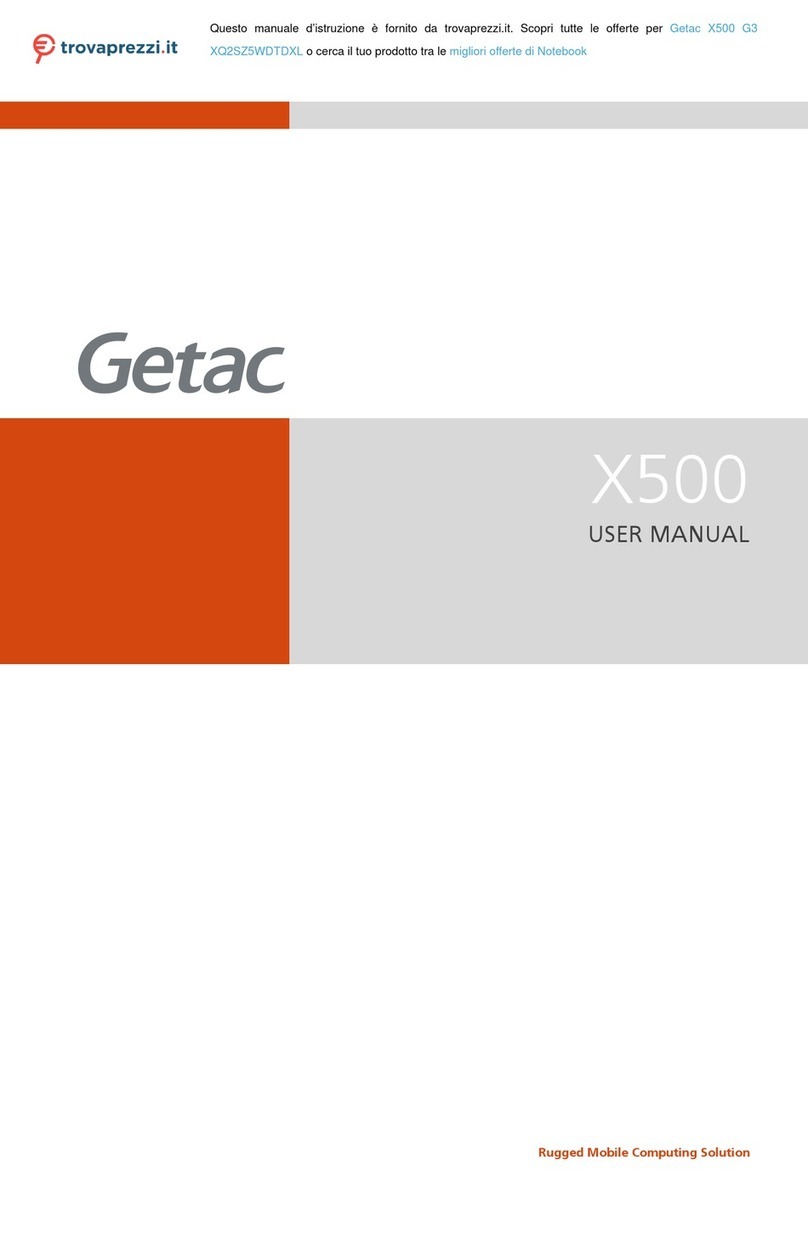 Getac X500 G3 XQ2SZ5WDTDXL User manual
