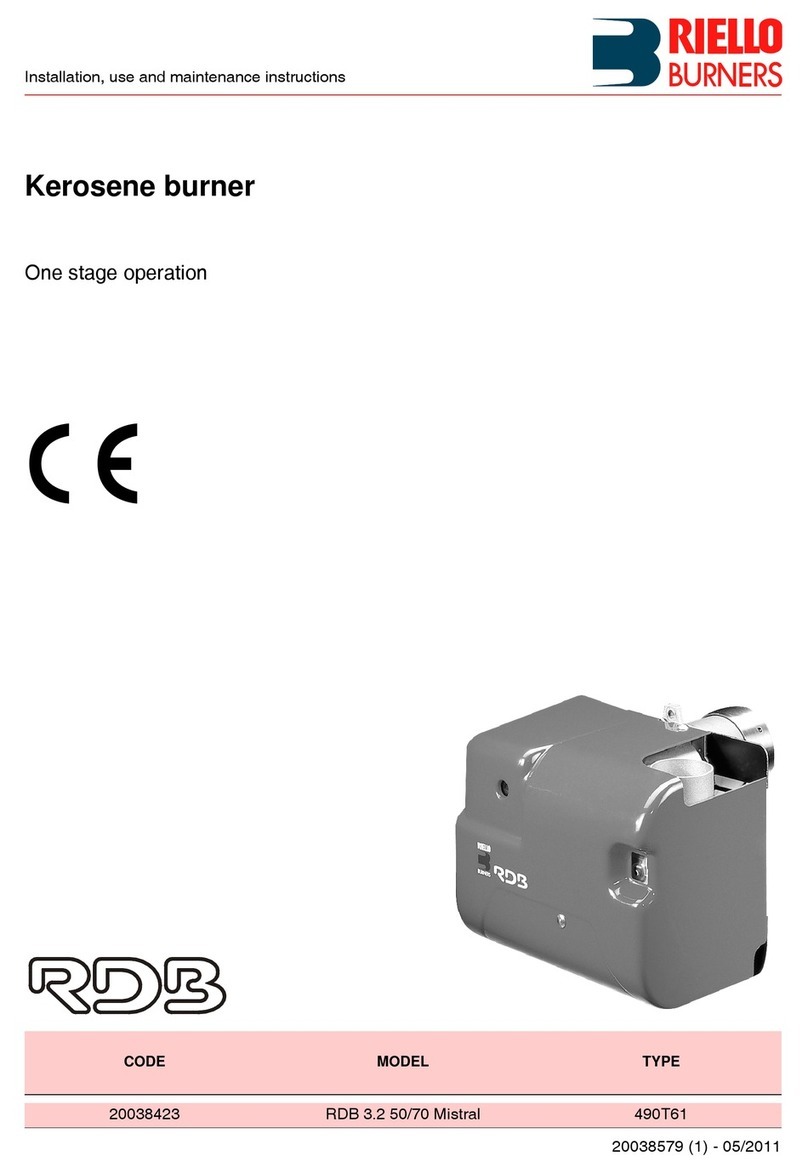 Riello Burners RDB 3.2 50/70 Mistral Installation, use and maintenance instructions