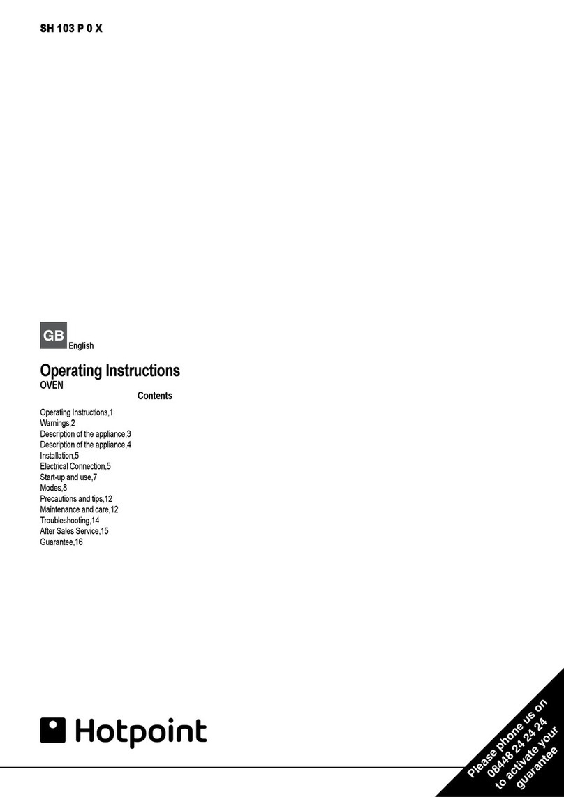 Hotpoint SH 103 P 0 X User manual