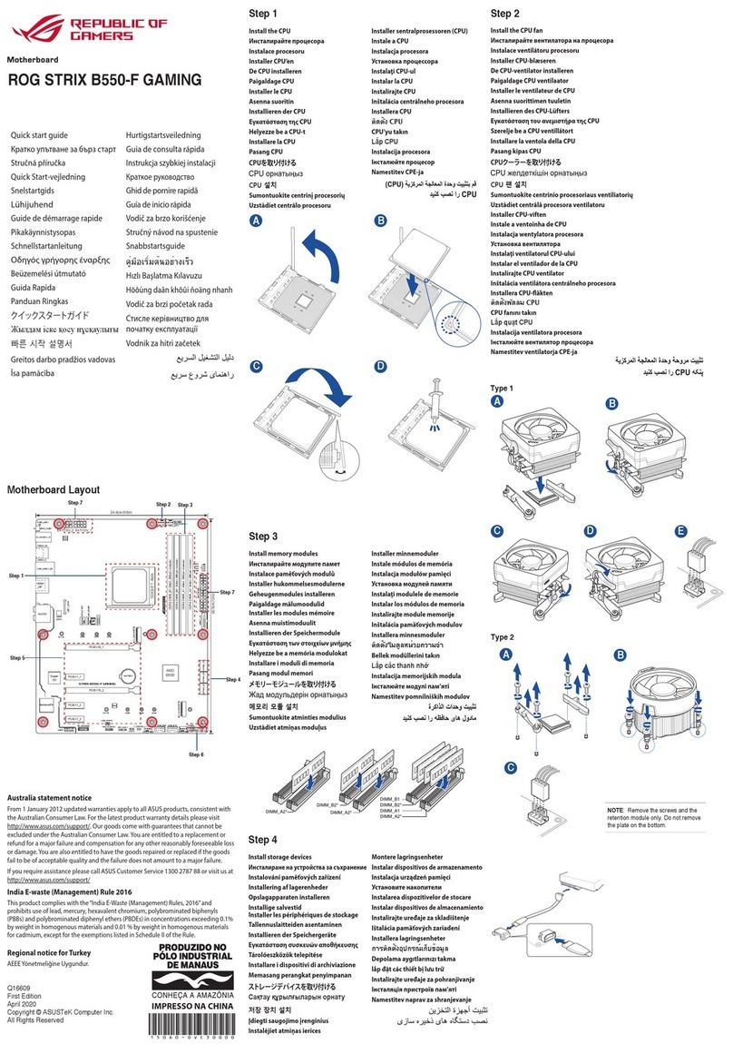 REPUBLIC OF GAMERS ROG STRIX B550-F GAMING User manual