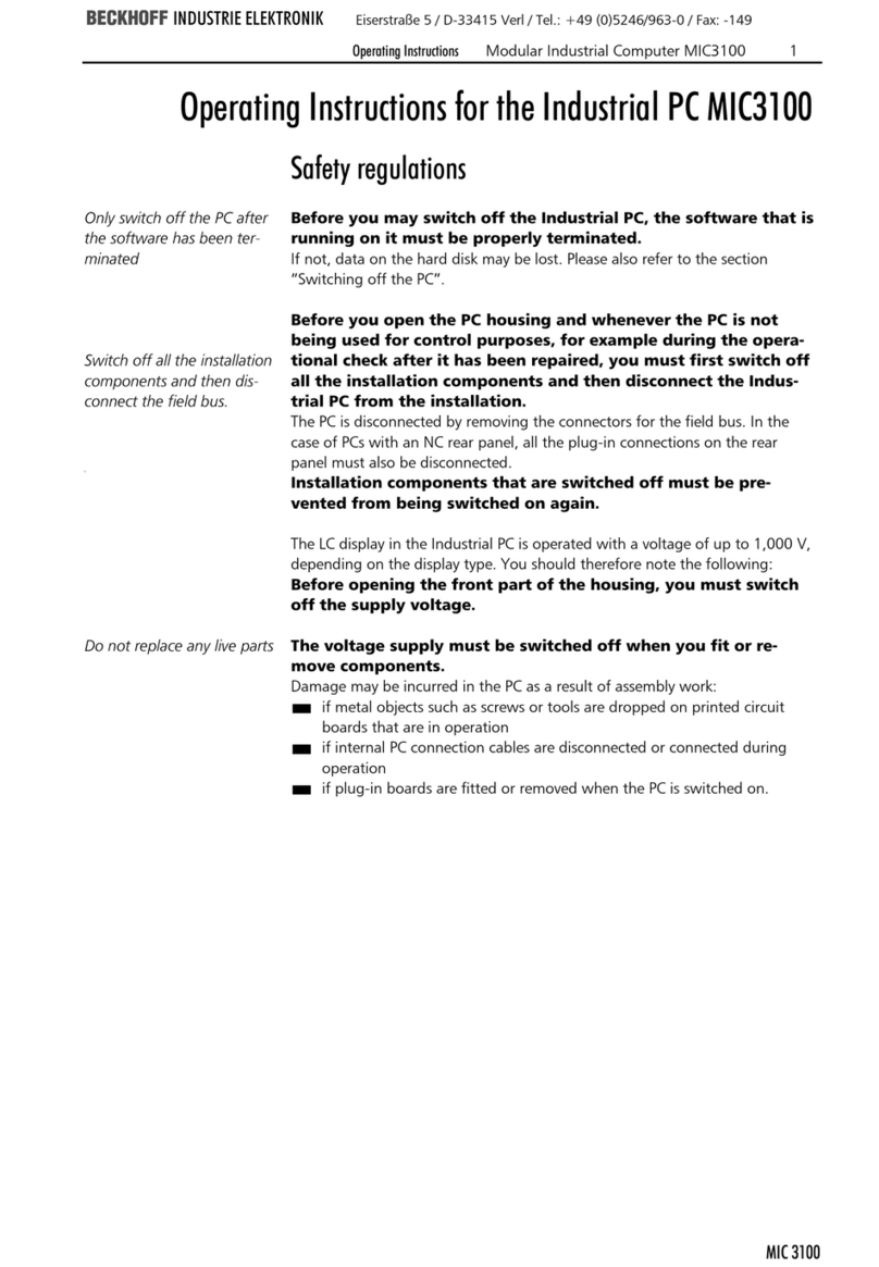 Beckhoff MIC3100 User manual