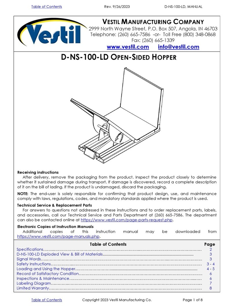 Vestil D-NS-100-LD manual