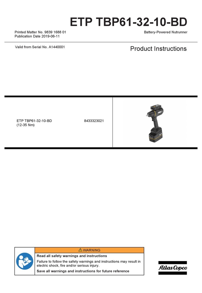Atlas Copco ETP TBP61-32-10-BD Product instructions