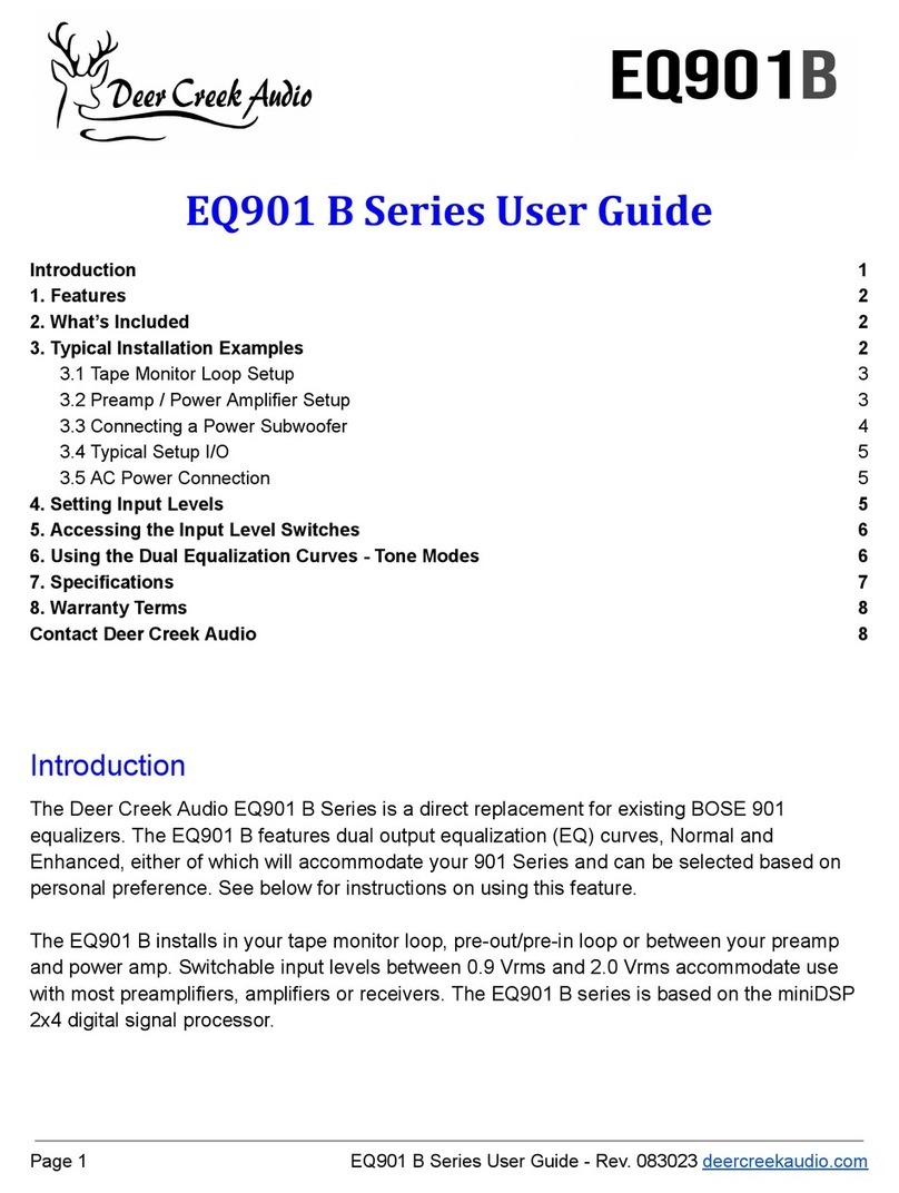 Deer Creek Audio EQ901 B Series User manual