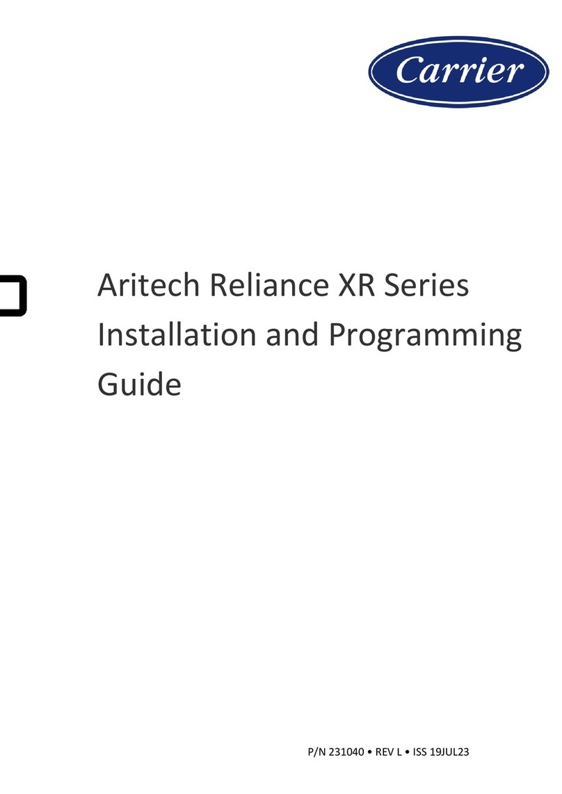 Carrier Aritech Reliance XR Series Installation and programming guide Carrier Aritech Reliance XR Series Installation and programming guide