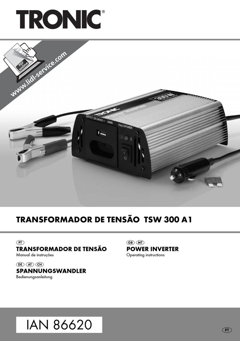 Tronic 86620 operating instructions