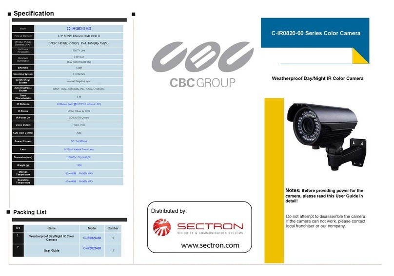 Sectron C-IR0820-60 Series instruction manual