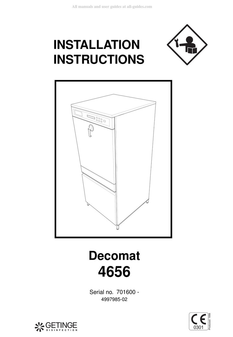 Getinge Decomat 4656 installation instructions