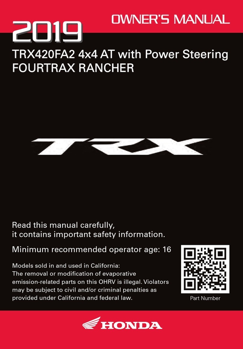 TRX FOURTRAX RANCHER 2019 owner's manual