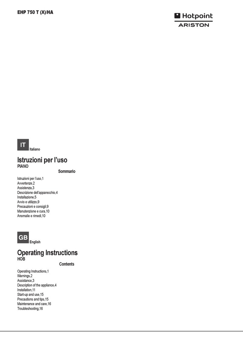 Hotpoint Ariston EHP 750 T/HA User manual