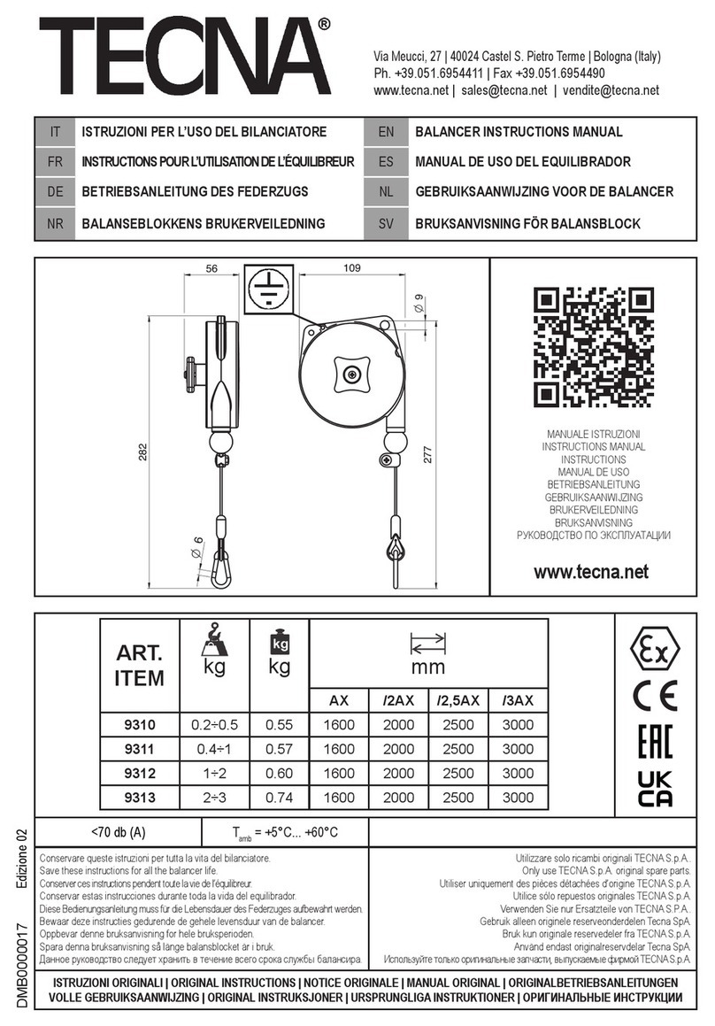 TECNA 9310 T-Last instruction manual TECNA 9310 T-Last instruction manual