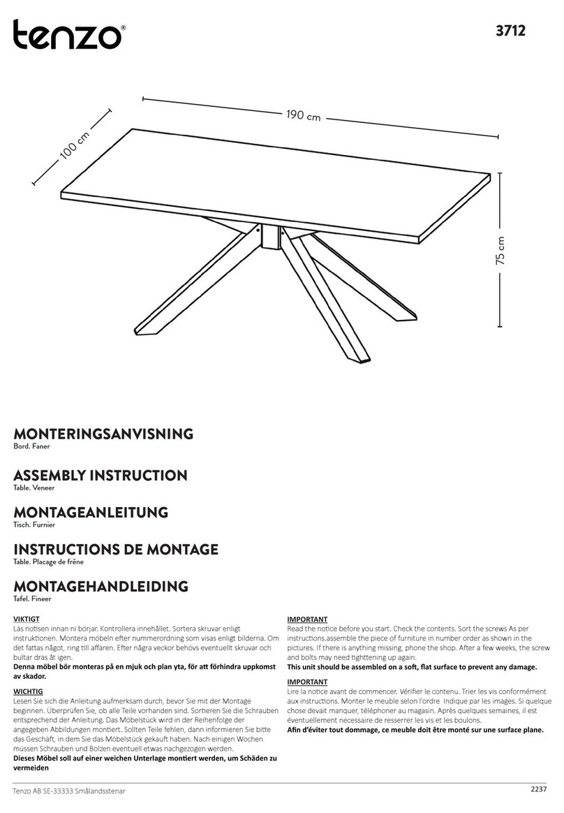 Tenzo 3712 Assembly instruction Tenzo 3712 Assembly instruction