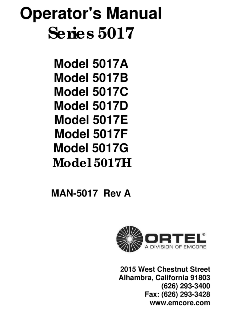 Emcore ORTEL 5017 Series Operator's manual