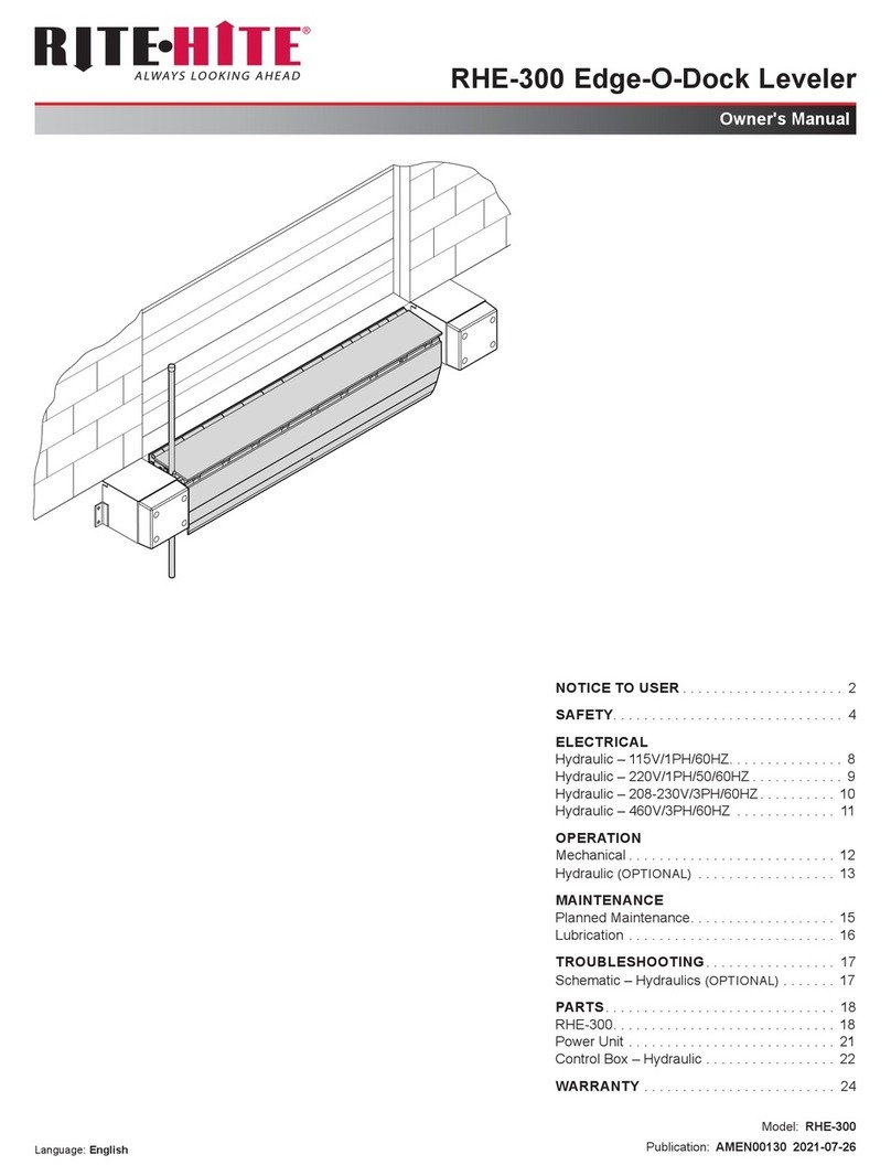 RITE-HITE RHE-300 owner's manual