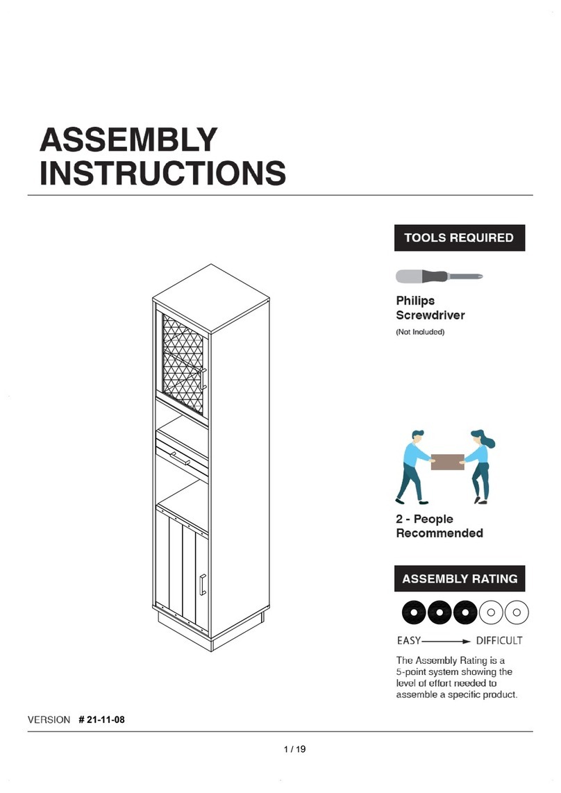 Furniture of America HFW-1697C6-TR Assembly instructions