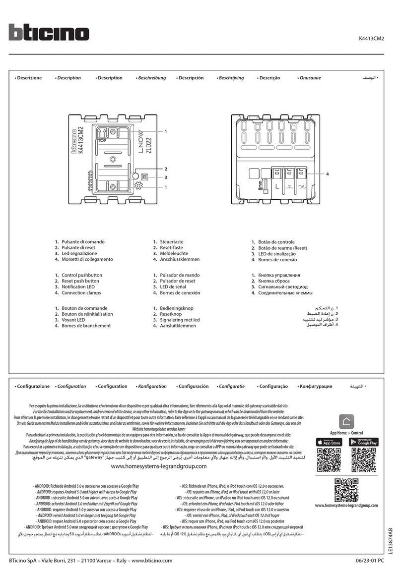 Bticino K4413CM2 User manual