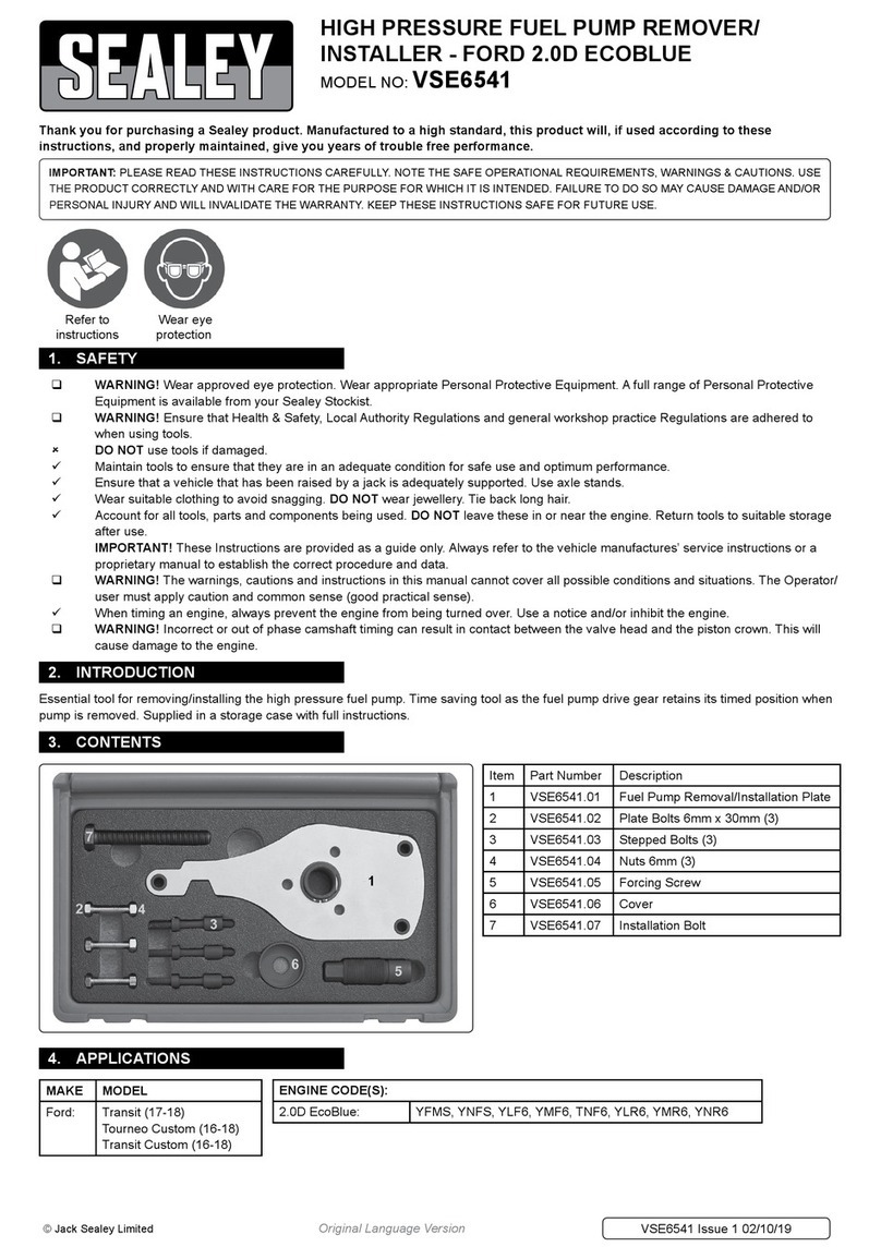 Sealey VSE6541 User manual