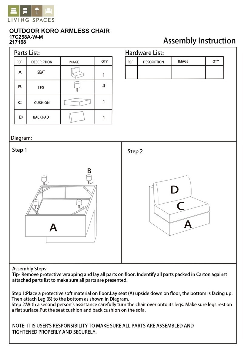 Living Spaces 17C258A-W-M User manual