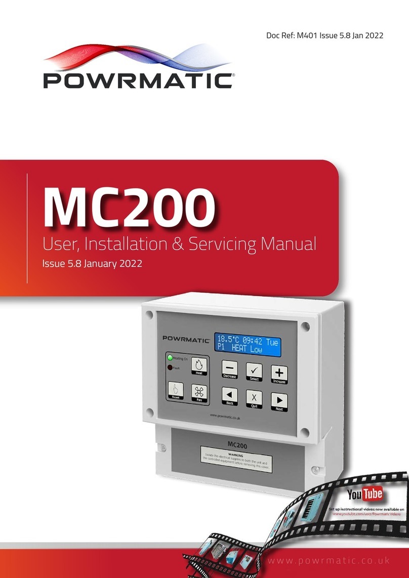 Powrmatic MC200 User, Installation & Servicing Manual