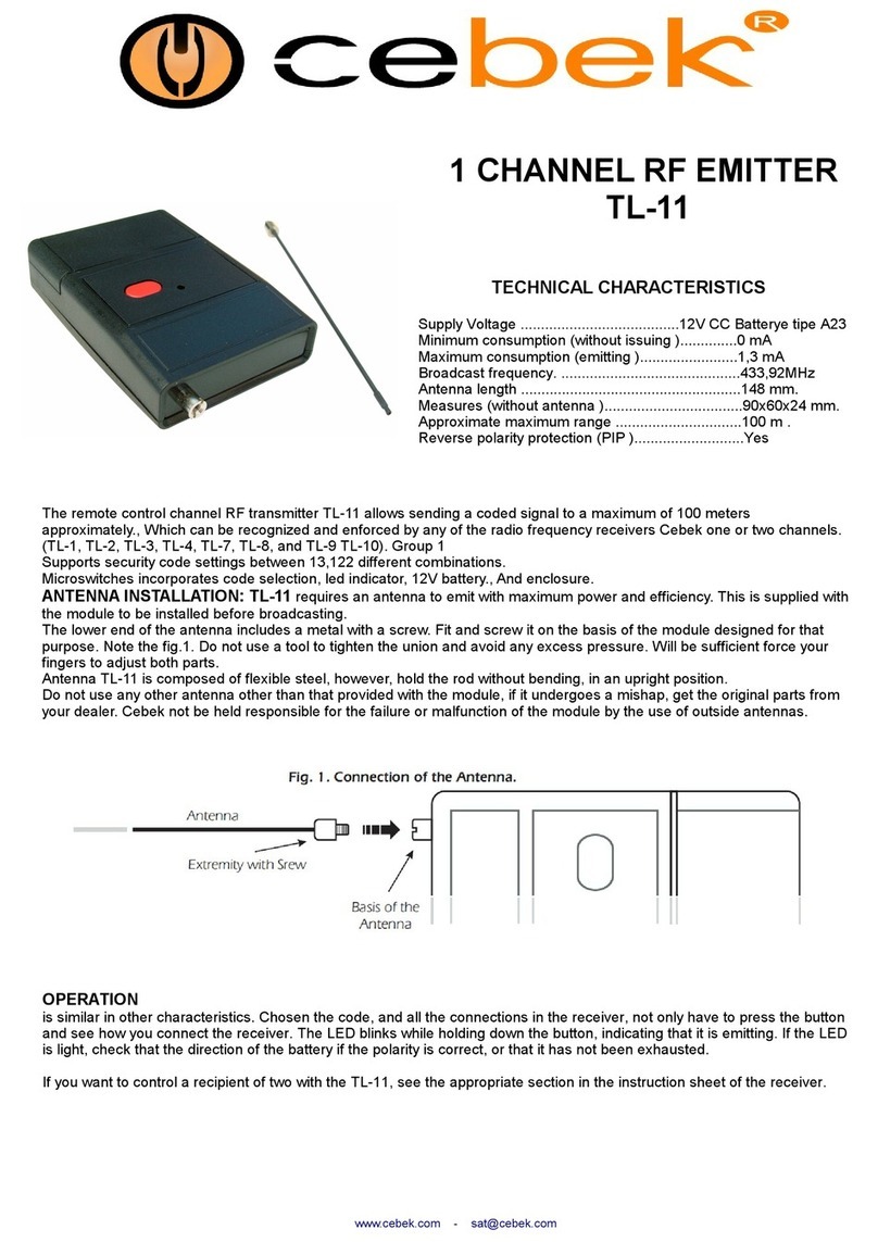 CEBEK TL-11 User manual