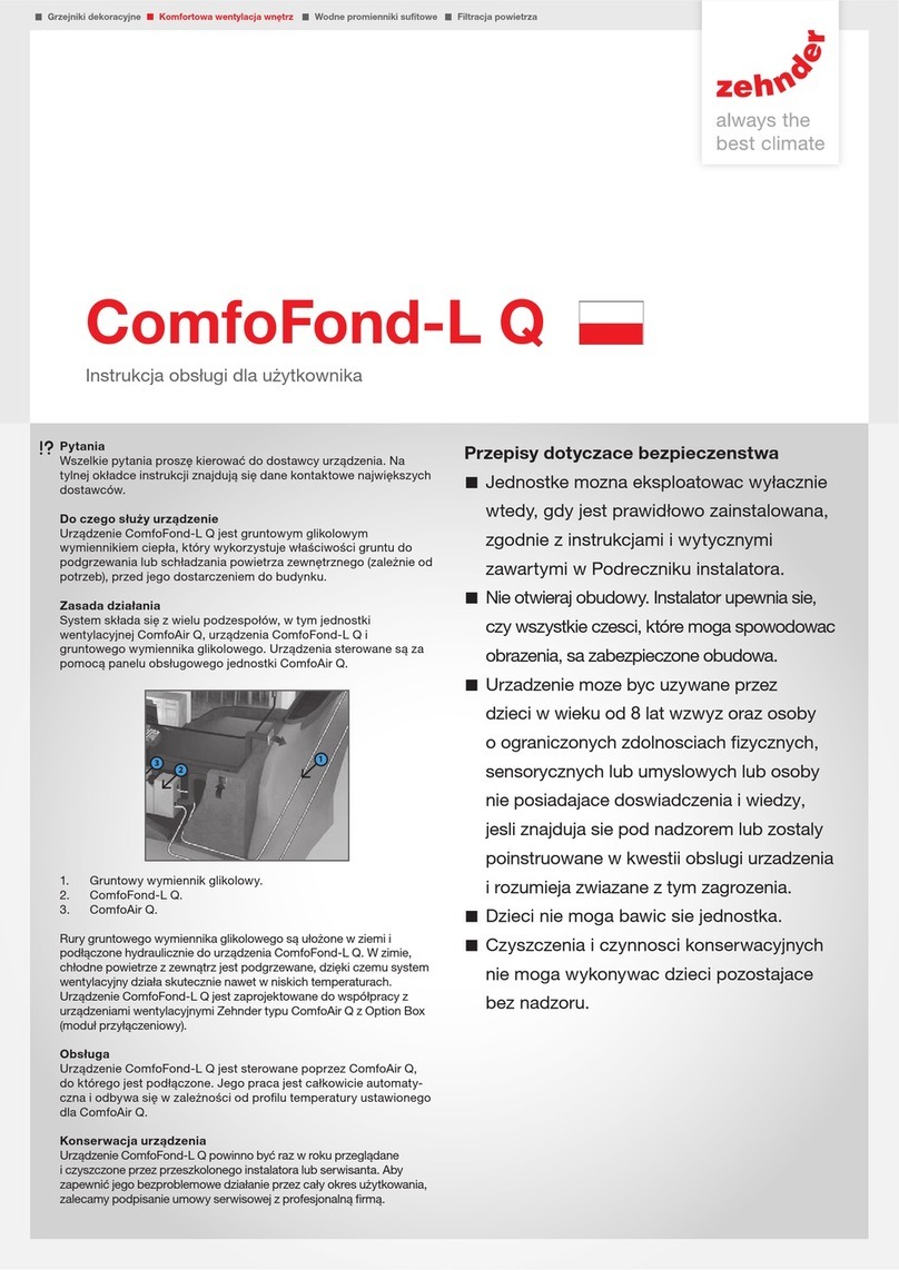 Zehnder Rittling ComfoFond-L Q user manual