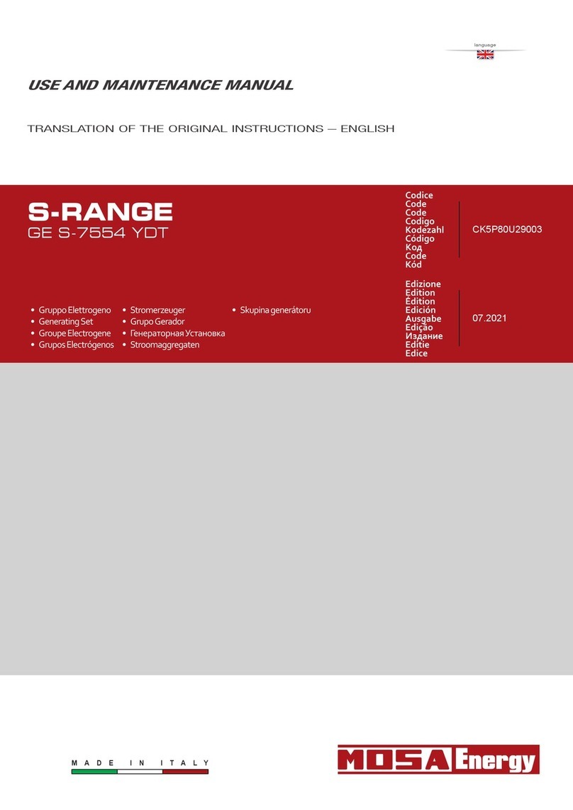 Mosa S Series User manual