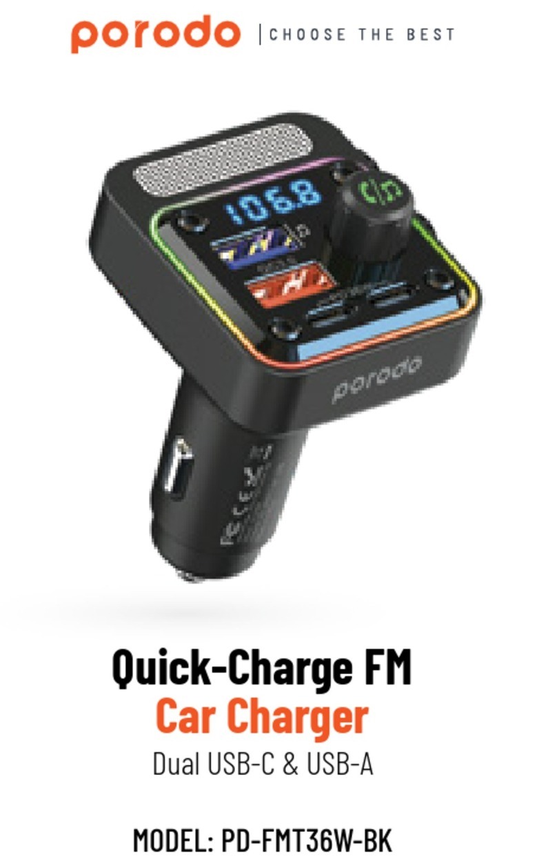 PORODO PD-FMT36W-BK manual