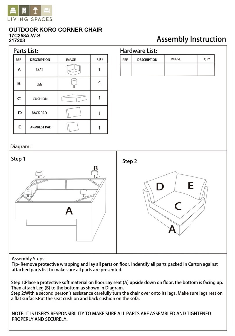 Living Spaces 17C258A-W-S User manual