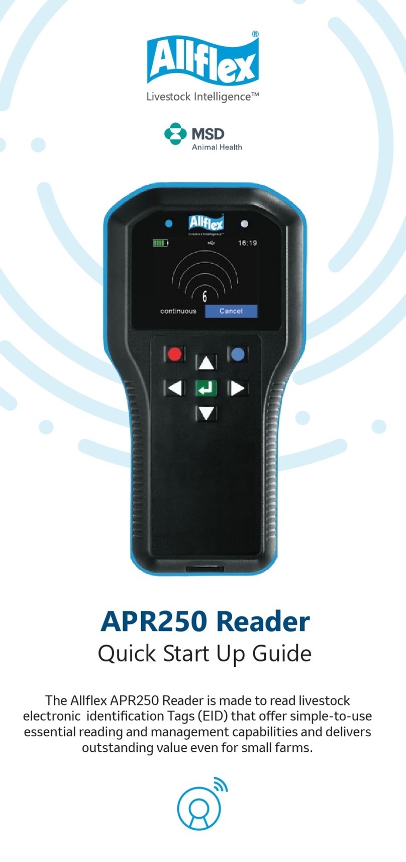 MSD Allflex APR250 Quick start up guide