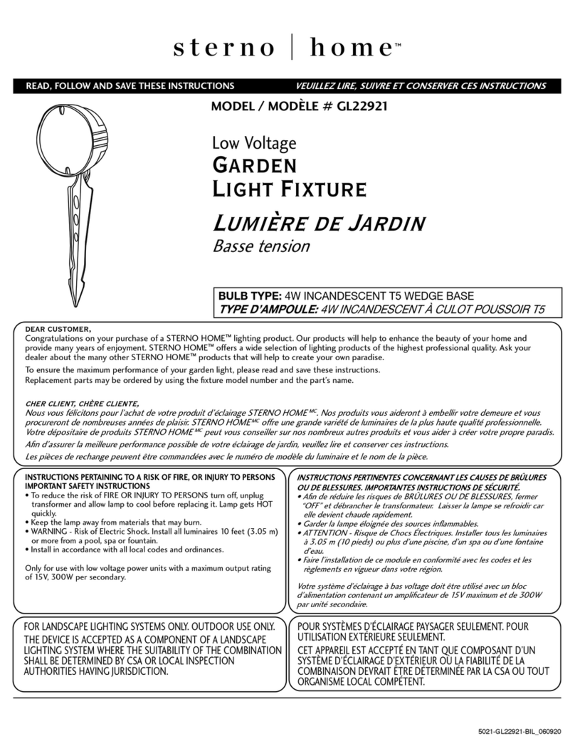 STERNO HOME GL22921 instructions