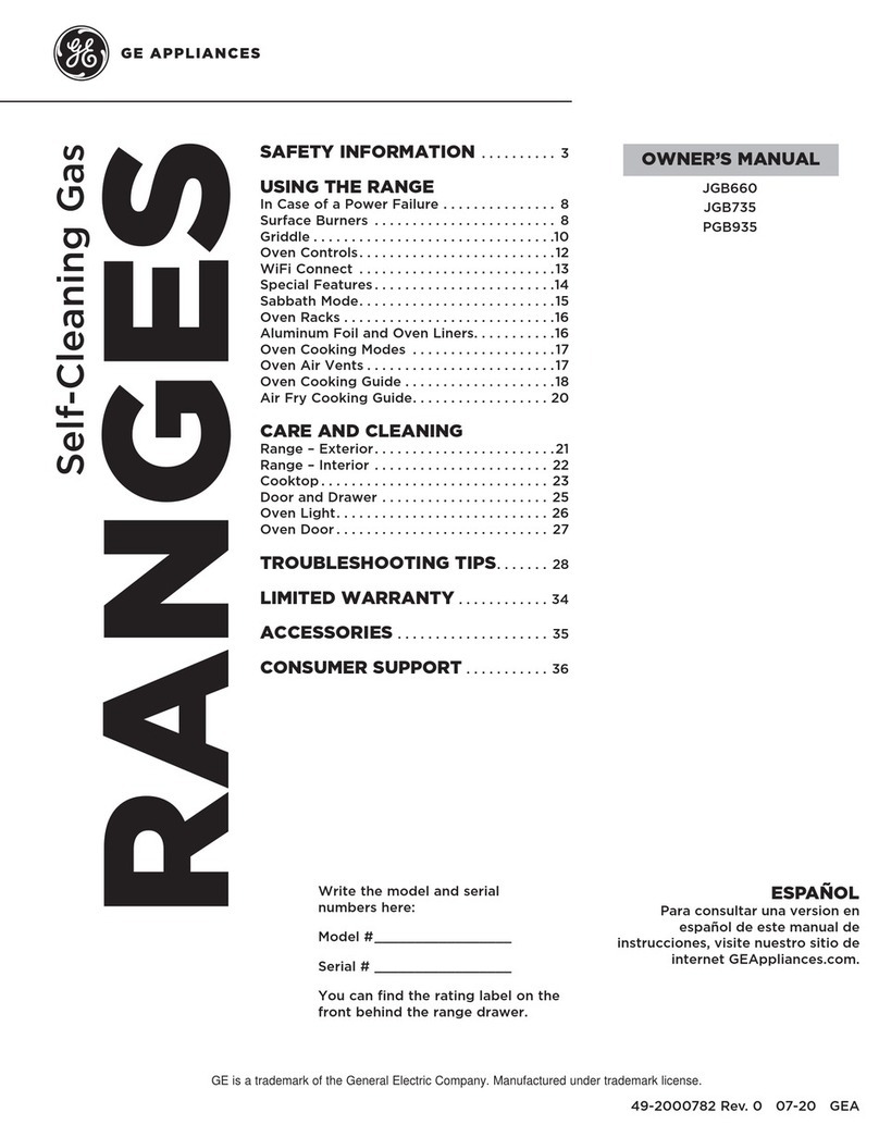 GE PGB935 User manual