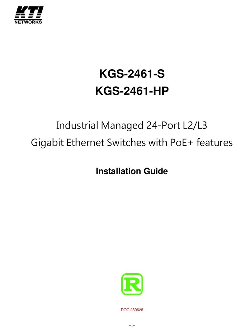KTI Networks KGS-2461-S User manual